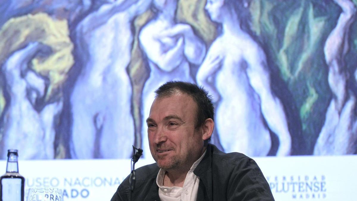 Miquel Barceló, durante una conferencia en el Museo del Prado