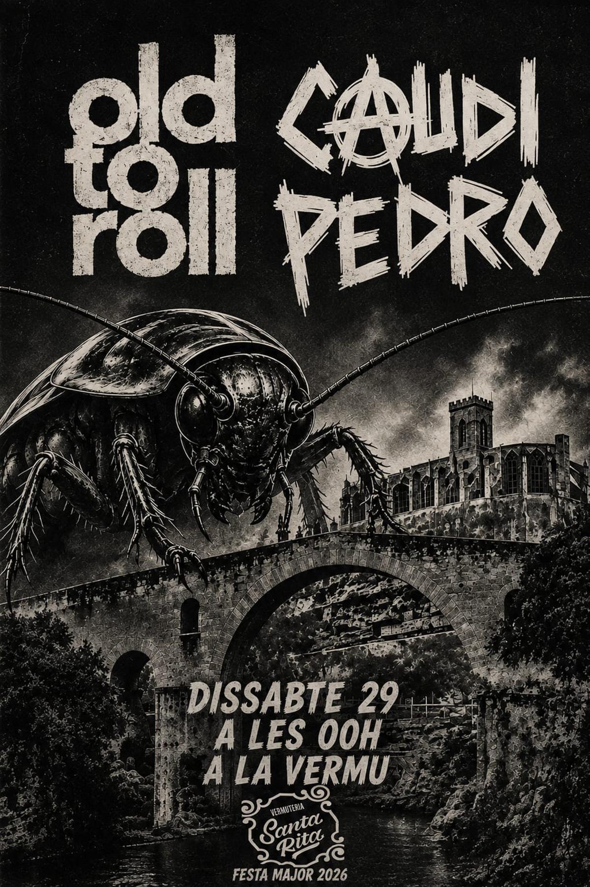 Cartell promocional del concert de Caudi Pedro la vermuteria