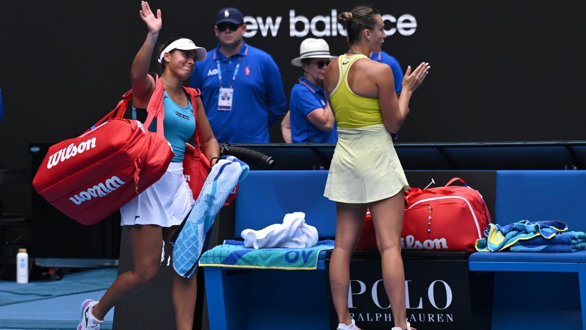 Jessica Bouzas Maneiro puso en aprietos a Sabalenka