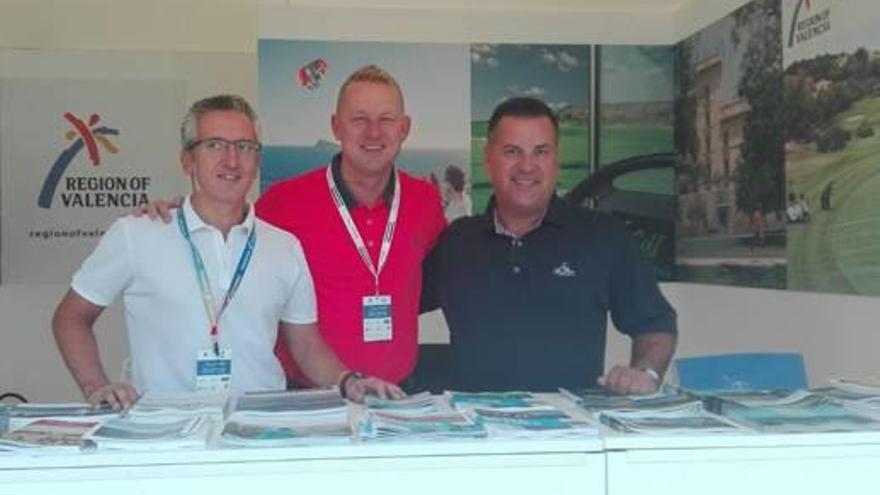 Estand de la Asociación de Campos de Golf en el Open de Italia, que se celebra hasta mañana.