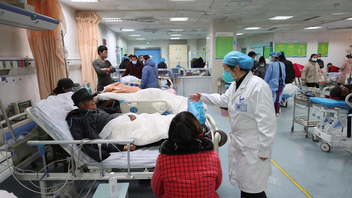 El servicio de urgencias del hospital del distrito de Ganyu, en la provincia china de Jinagsu, este jueves.