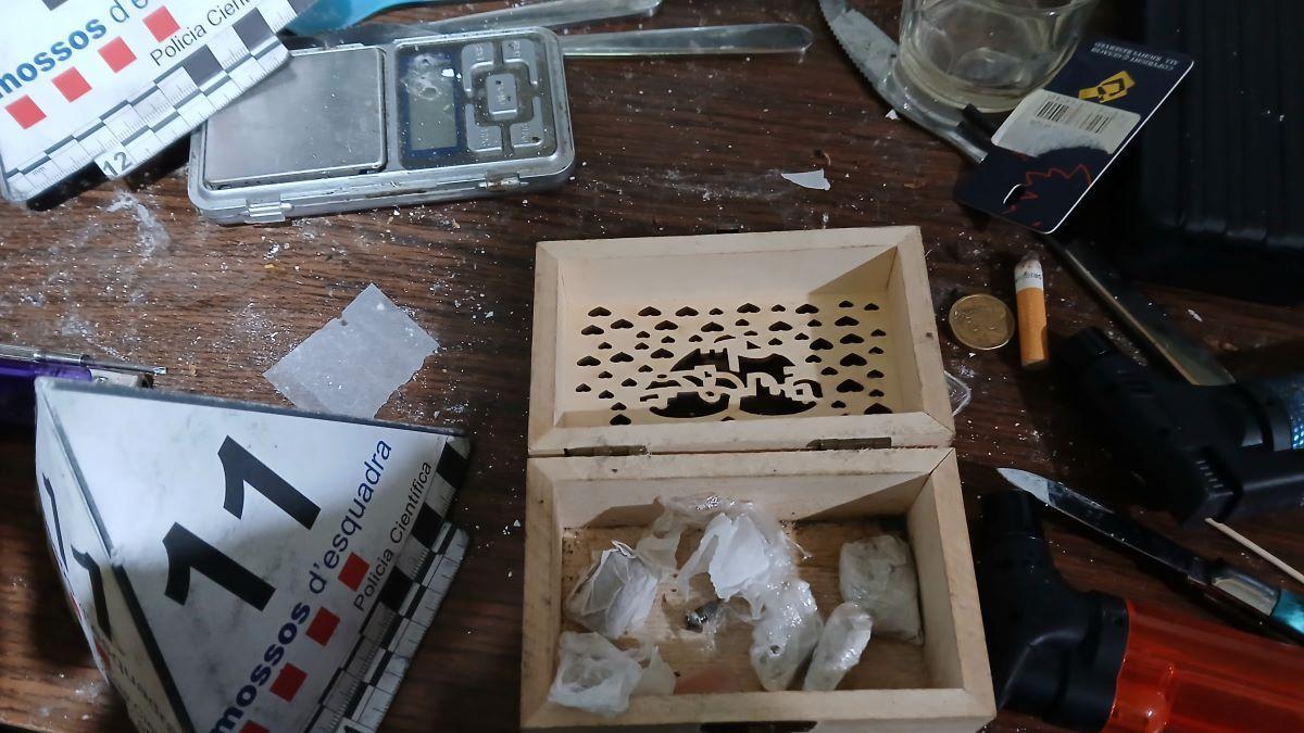 Algunes de les drogues que es van trobar al pis del carrer Major de Figueres.