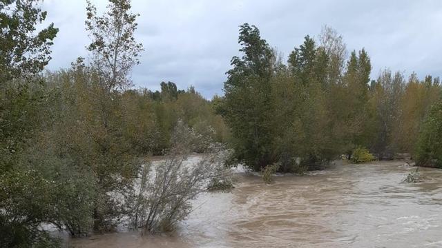 Crecida del río Cinca el pasado jueves 17 de octubre.