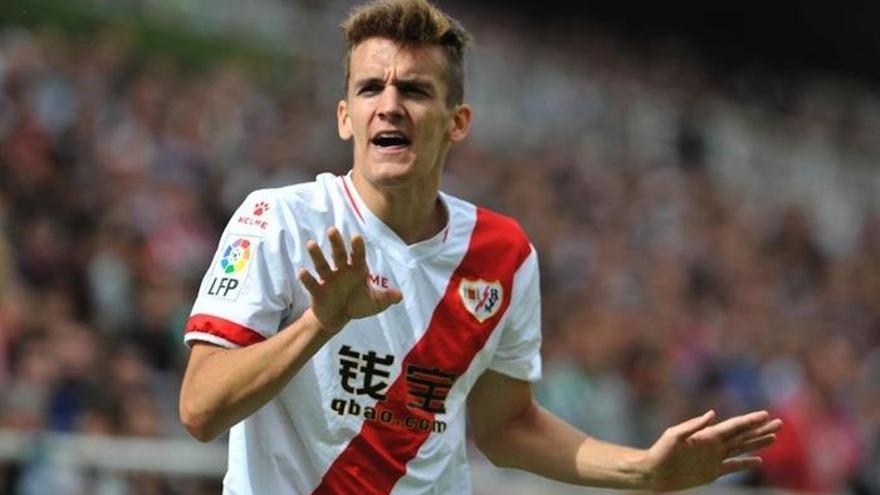 Llorente, con la camiseta del Rayo, donde ha estado cedido esta temporada.