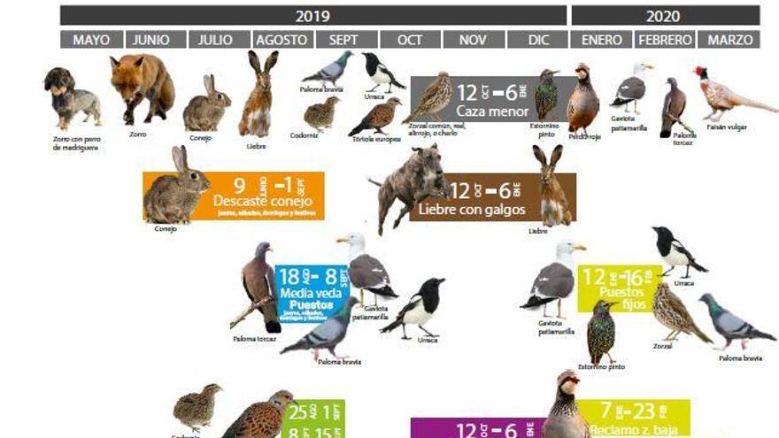 La Comunidad publica el calendario de caza para la temporada 2019-2020