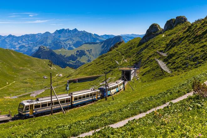 Tren, Rochers-de-Naye, Montreux, Suiza