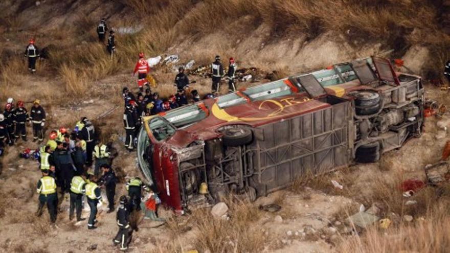 Doce muertos en un accidente de autobús en Cieza