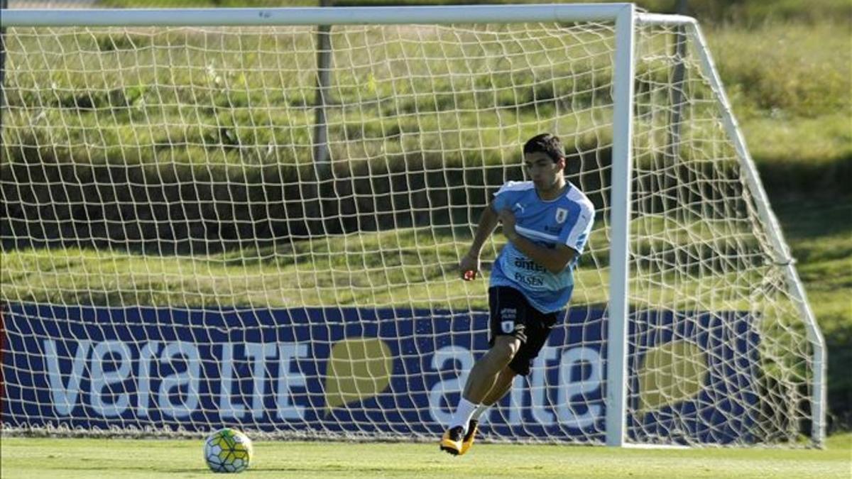 Luis Suárez está disfrutando de su retorno a la selección de Uruguay