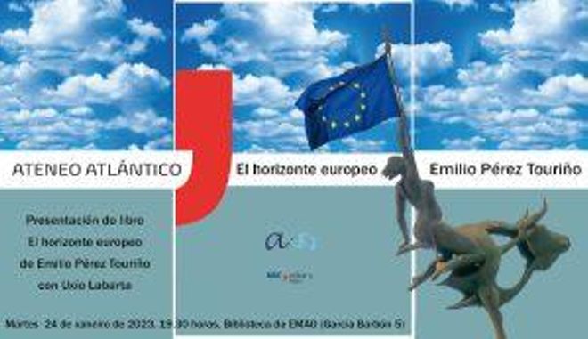 Cartel anunciador de la presentación del libro de Emilio Pérez Touriño.