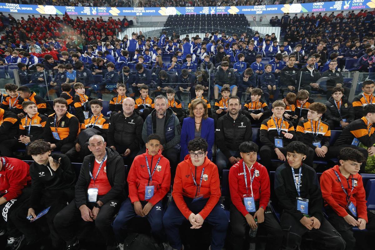 Presentación de los jugadores de la Oviedo Cup.