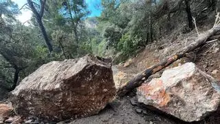 Recomiendan no pasear por es Verger, en Esporles, tras un gran desprendimiento de rocas