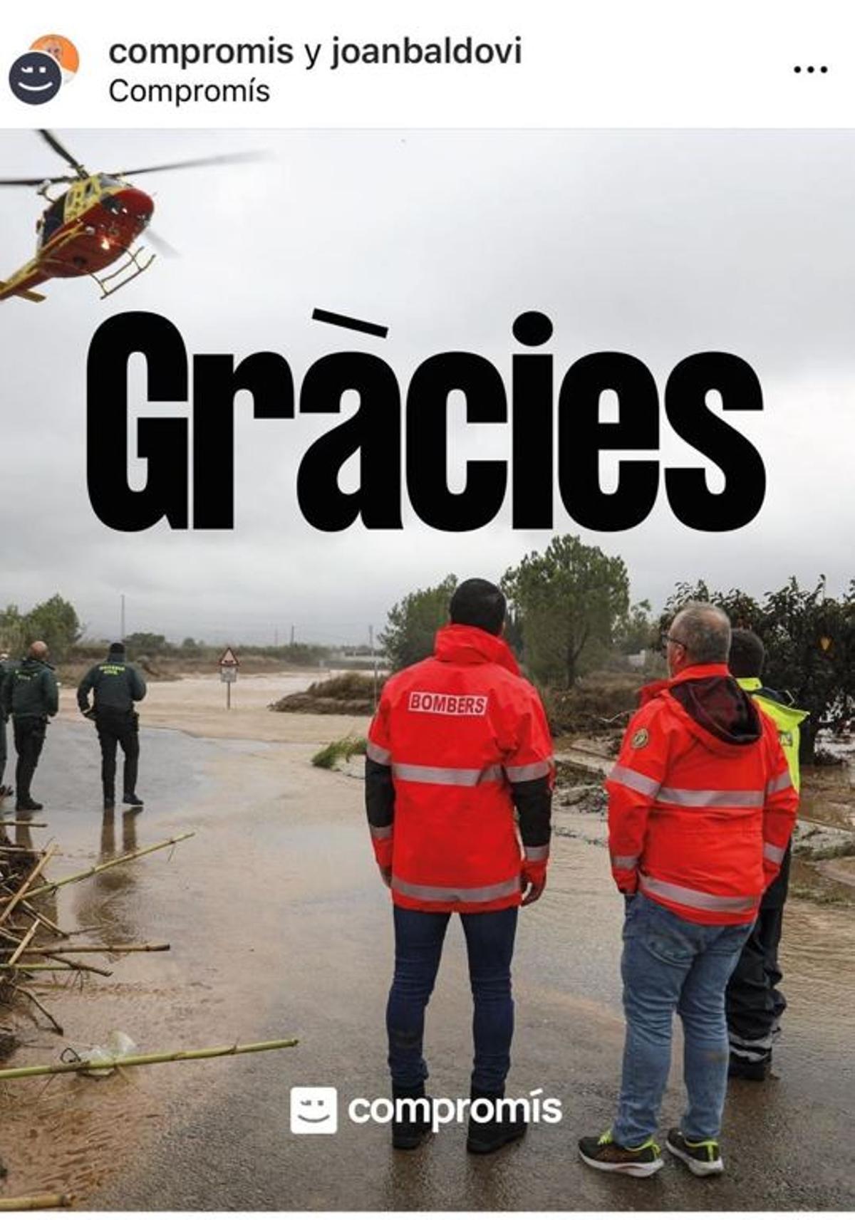 Imagen de las redes sociales de Compromís.