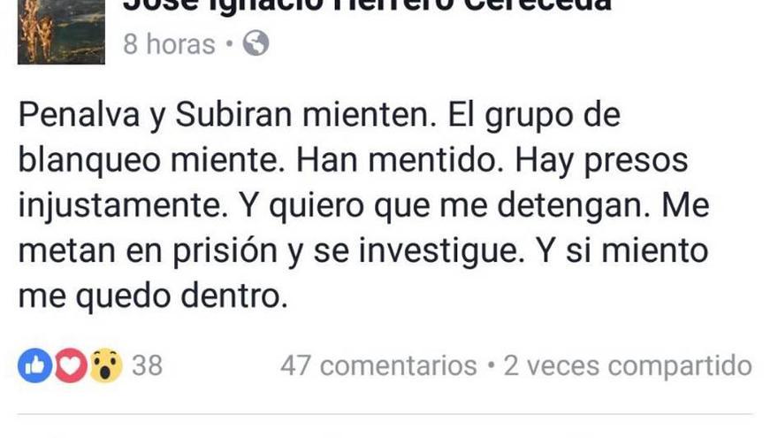 Imagen del comentario realizado por el abogado Herrero.