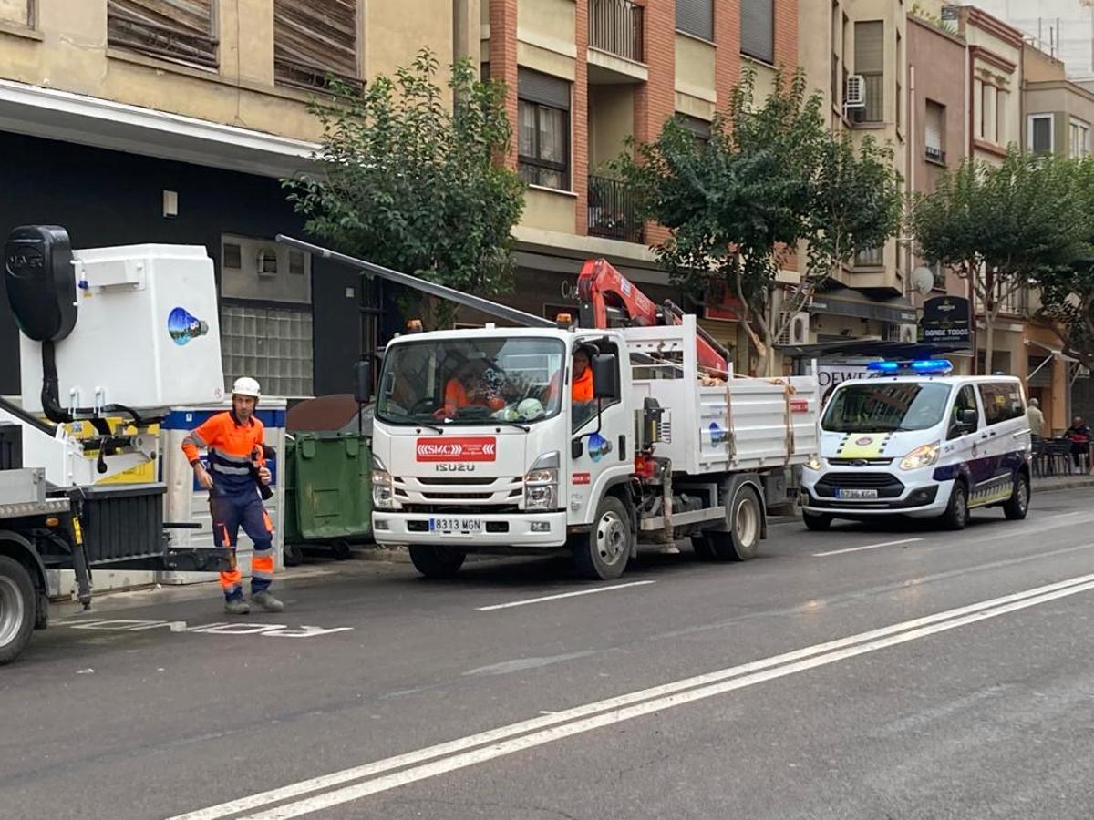 Imagen del lugar del accidente en la Ronda Magdalena