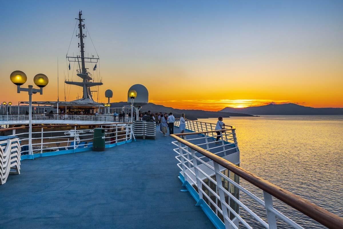 Atardecer en un crucero