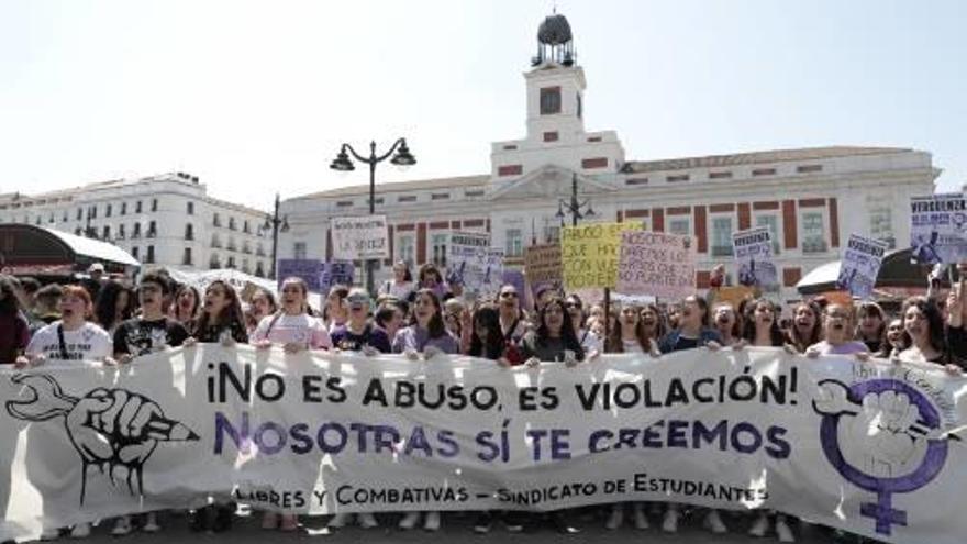 Manifestació contra la sentència de La Manada a Madrid.