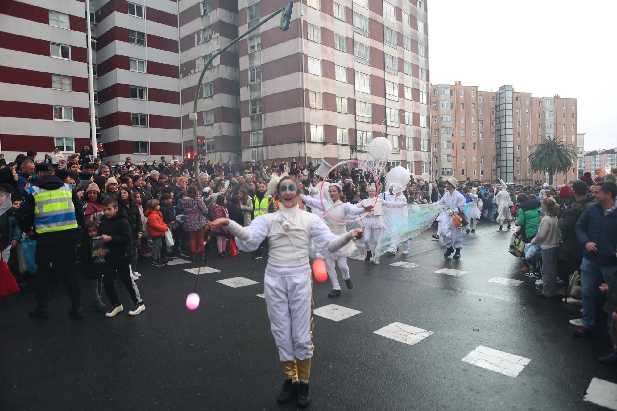 Salida de la comitiva real en Monelos