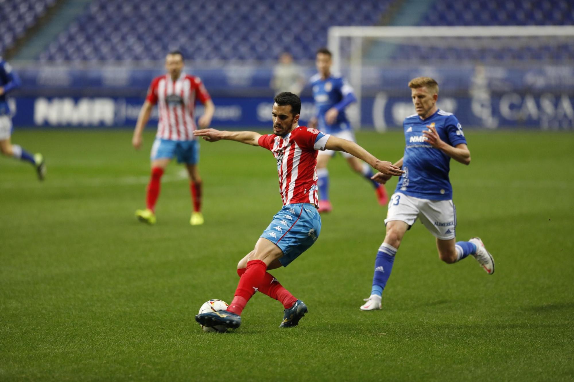 El partido entre el Oviedo y el Lugo, en imágenes