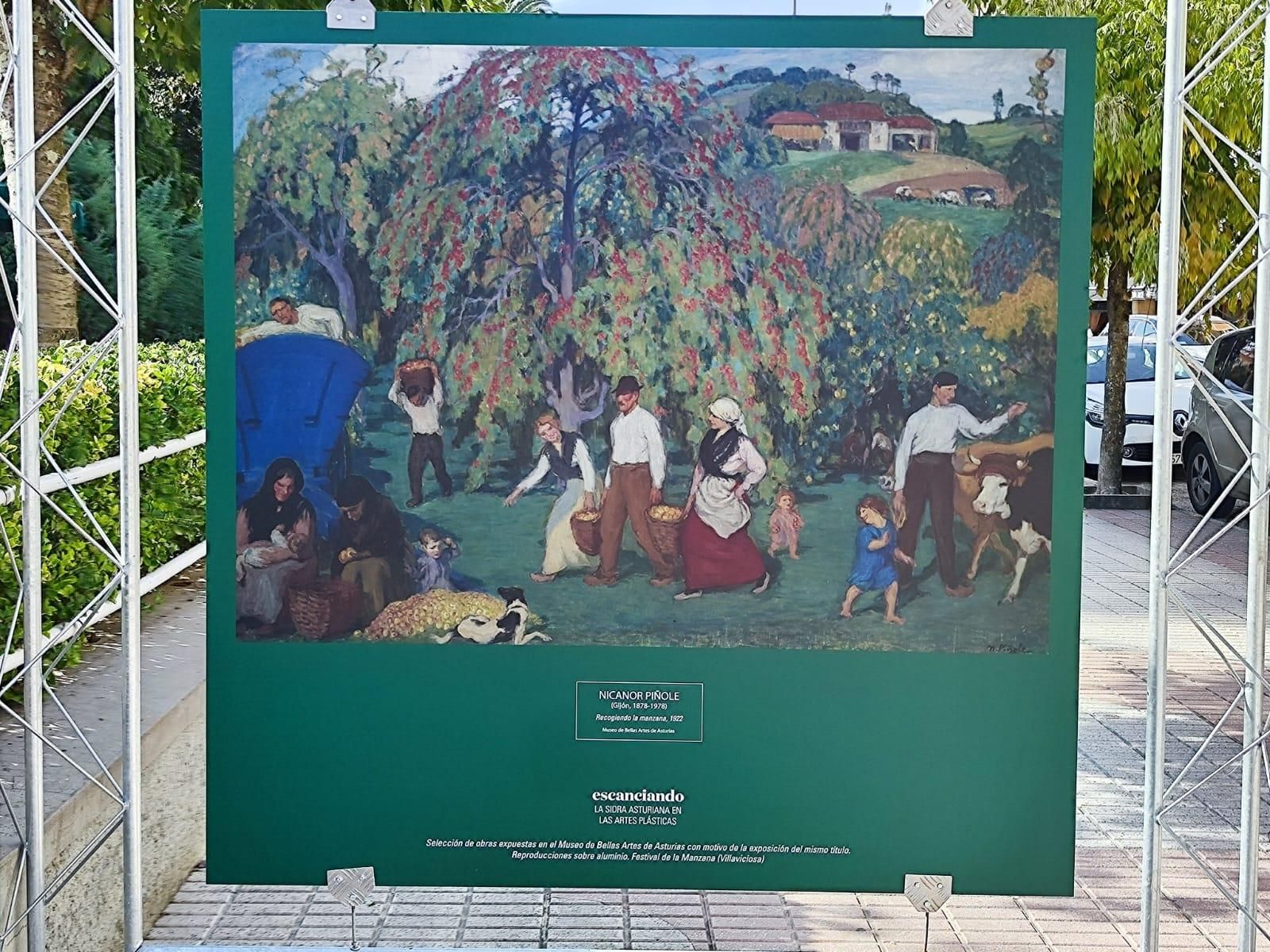 La sidra a través del arte: así es la exposición que toma las calles de Villaviciosa