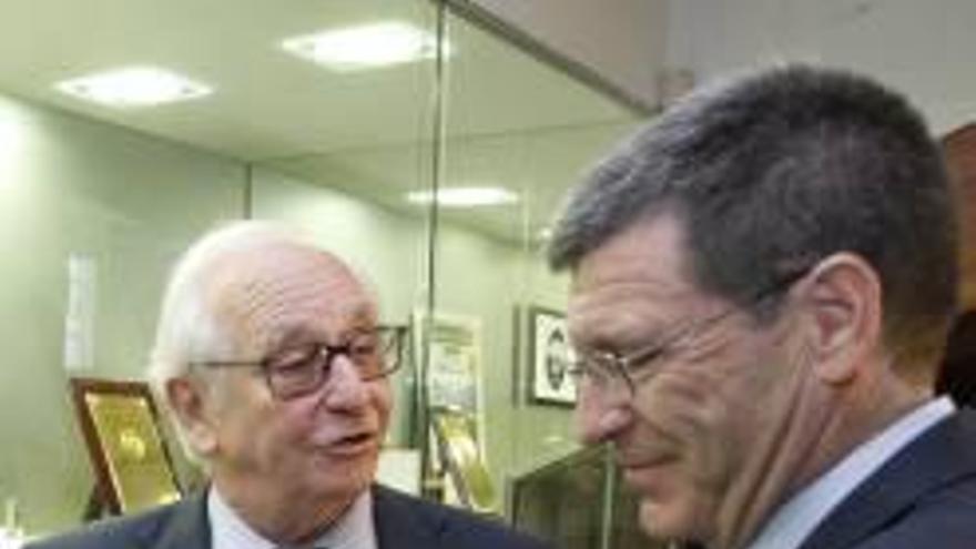 Andreu y Aurelio Martínez, en Mestalla.