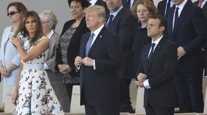 Trump assisteix a París a la desfilada militar de la Festa Nacional francesa