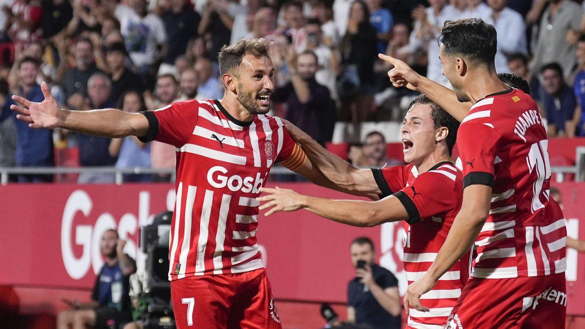 Stuani, ante el Getafe.