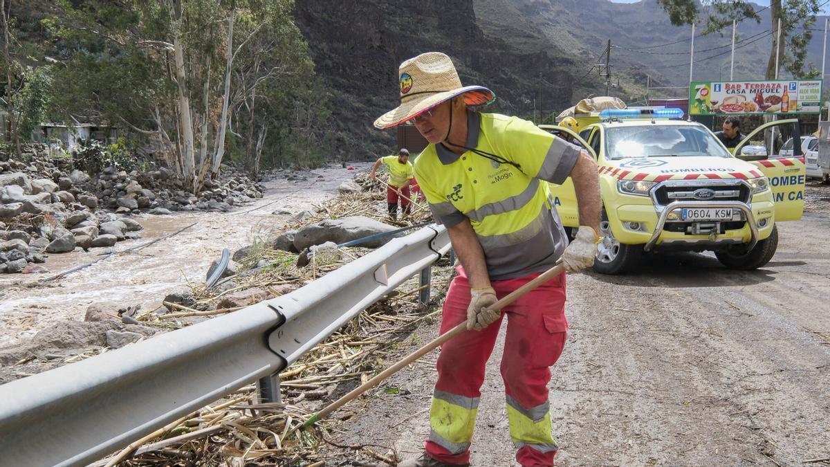 El impacto de la borrasca Therese en Mogán, en imágenes (Gran Canaria, 20/03/2026)