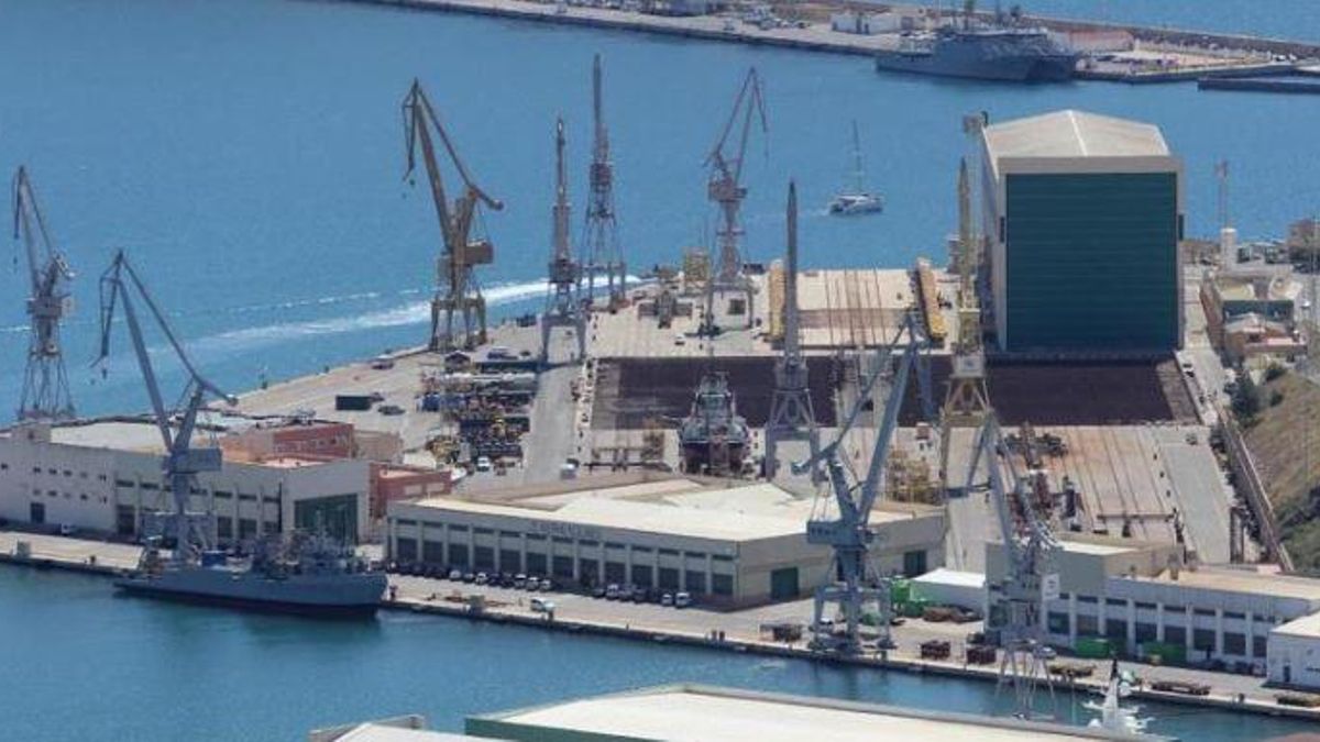 Imagen de archivo de las instalaciones de Navantia en Cartagena, firma implicada en proyectos de seguridad y defensa.