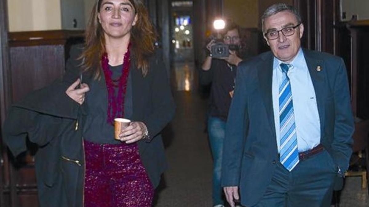 Rocío Martínez-Sampere y Àngel Ros, el pasado miércoles, día de la votación del Parlament.