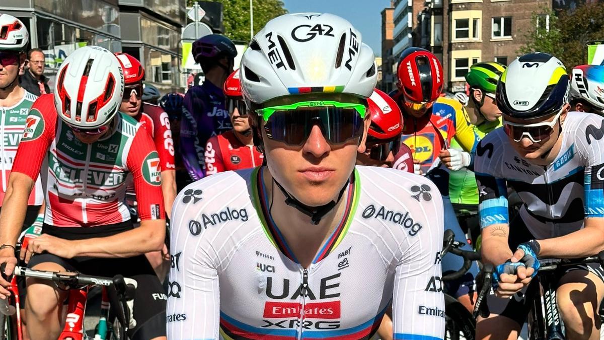 Pogacar, antes del inicio de la Lieja-Bastoña-Lieja 2025