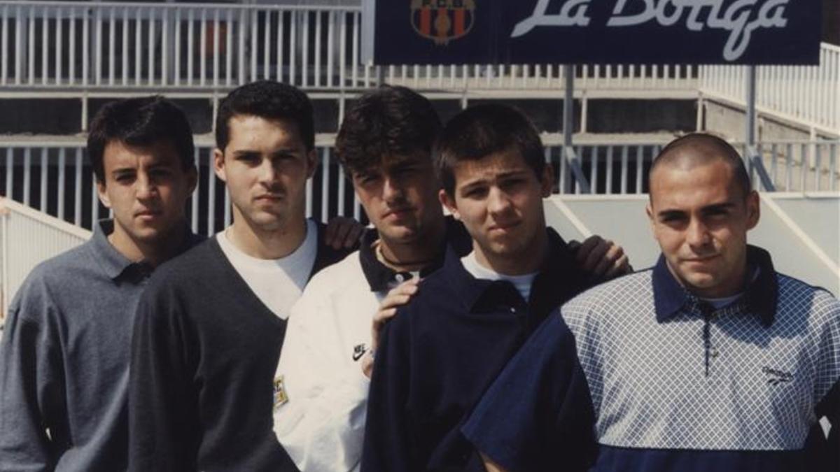 Quique Álvarez, Velamazán, Roger, Celades y De la Peña, en una imaen de archivo