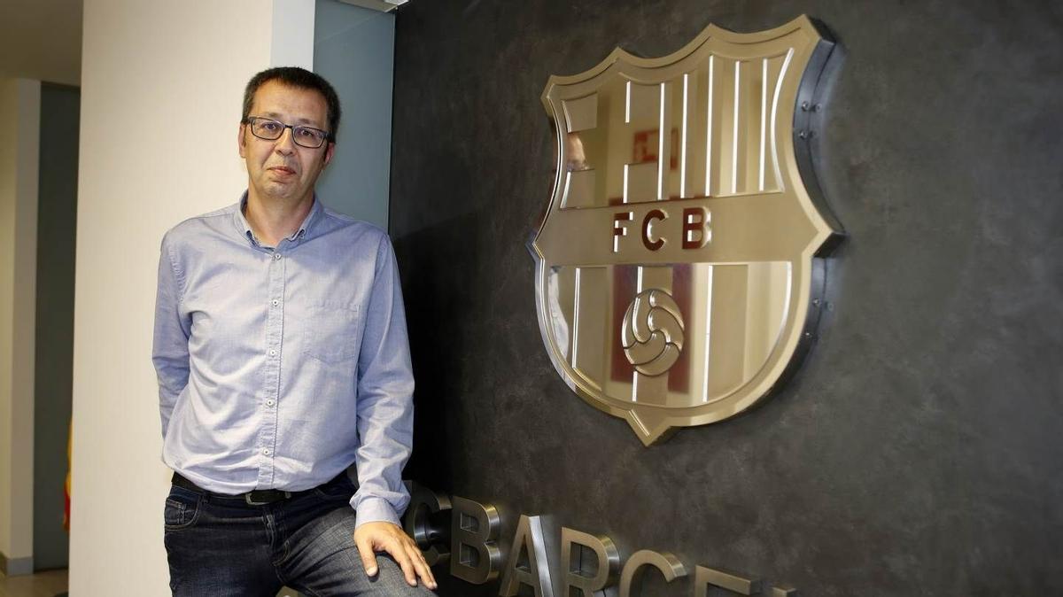 Edu Castro, el entrenador del equipo de hockey patines del Barça.