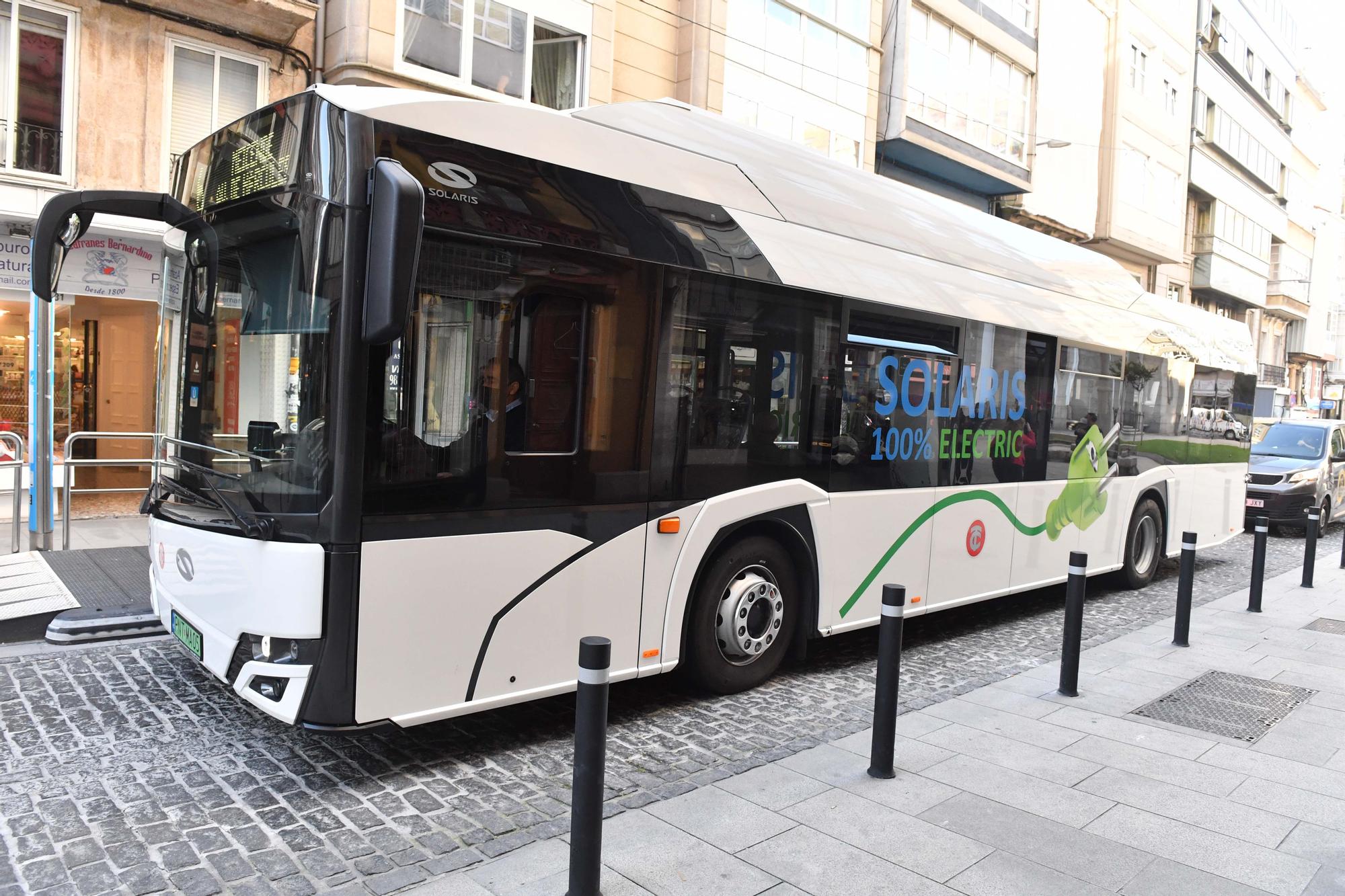 Tranvías prueba un autobús eléctrico