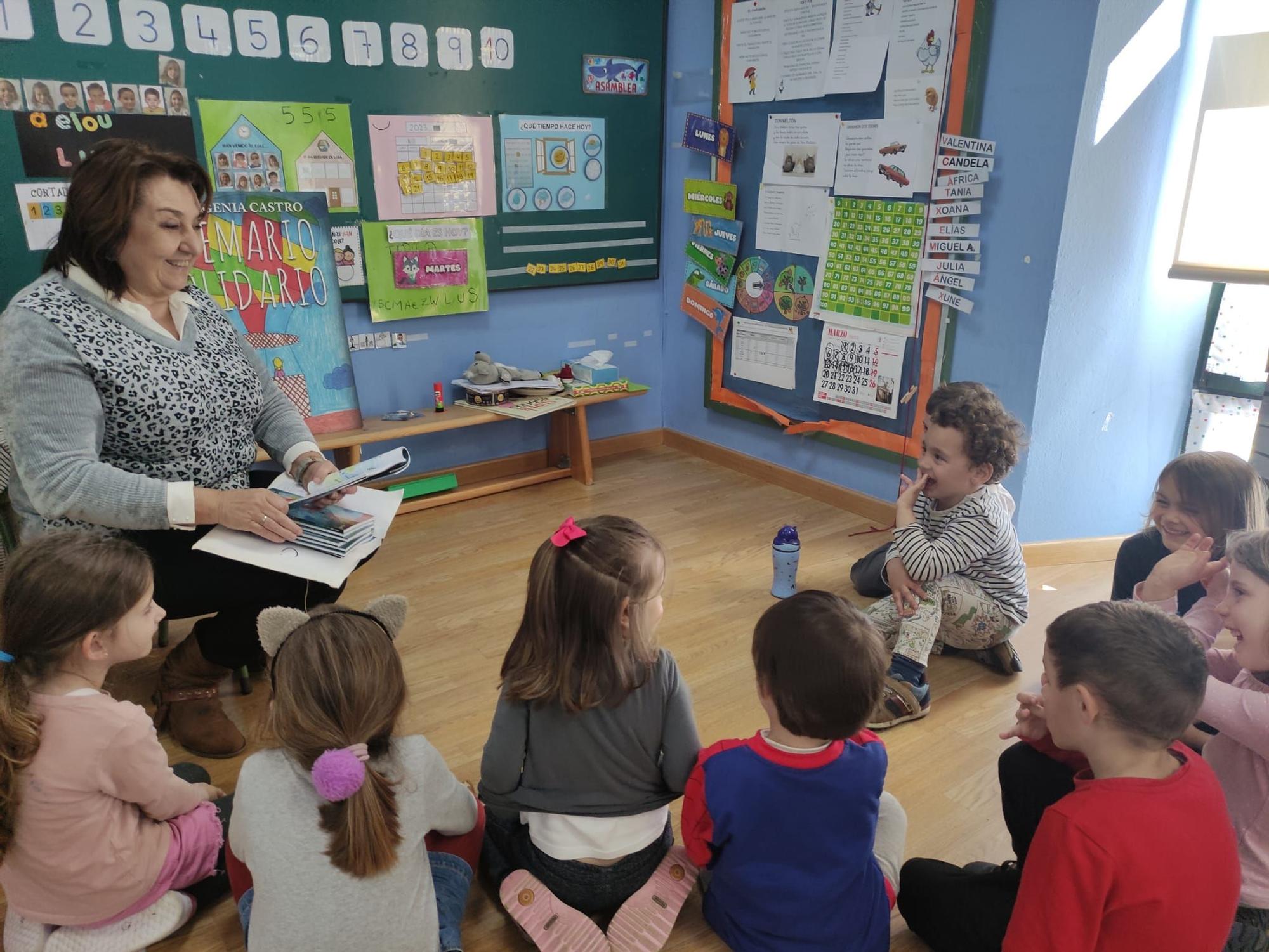 Taller de poesía con la anterior directora, María Eugenia Castro.