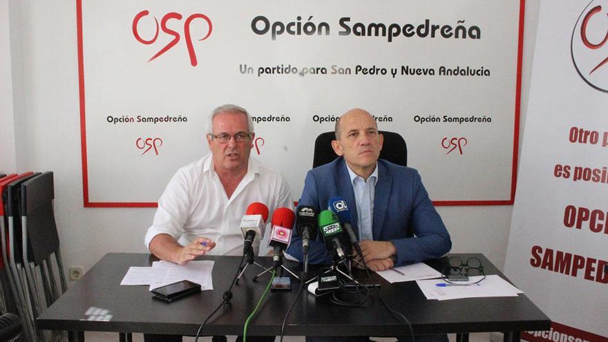 Rafael Piña y Manuel Osorio durante la rueda de prensa en San Pedro.