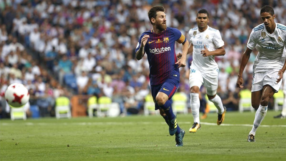 Messi, en el partido de vuelta de la Supercopa de España