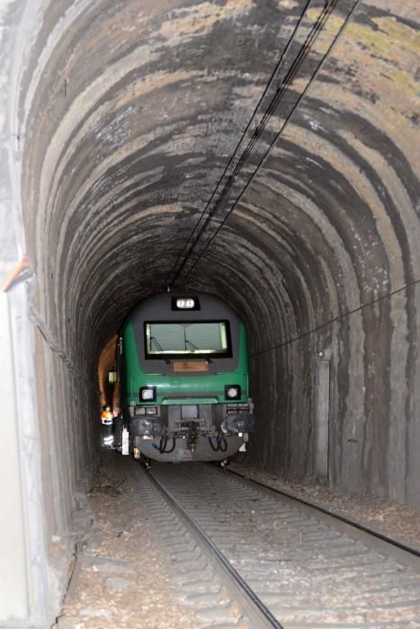 Descarrila un tren de mercancías en Lena