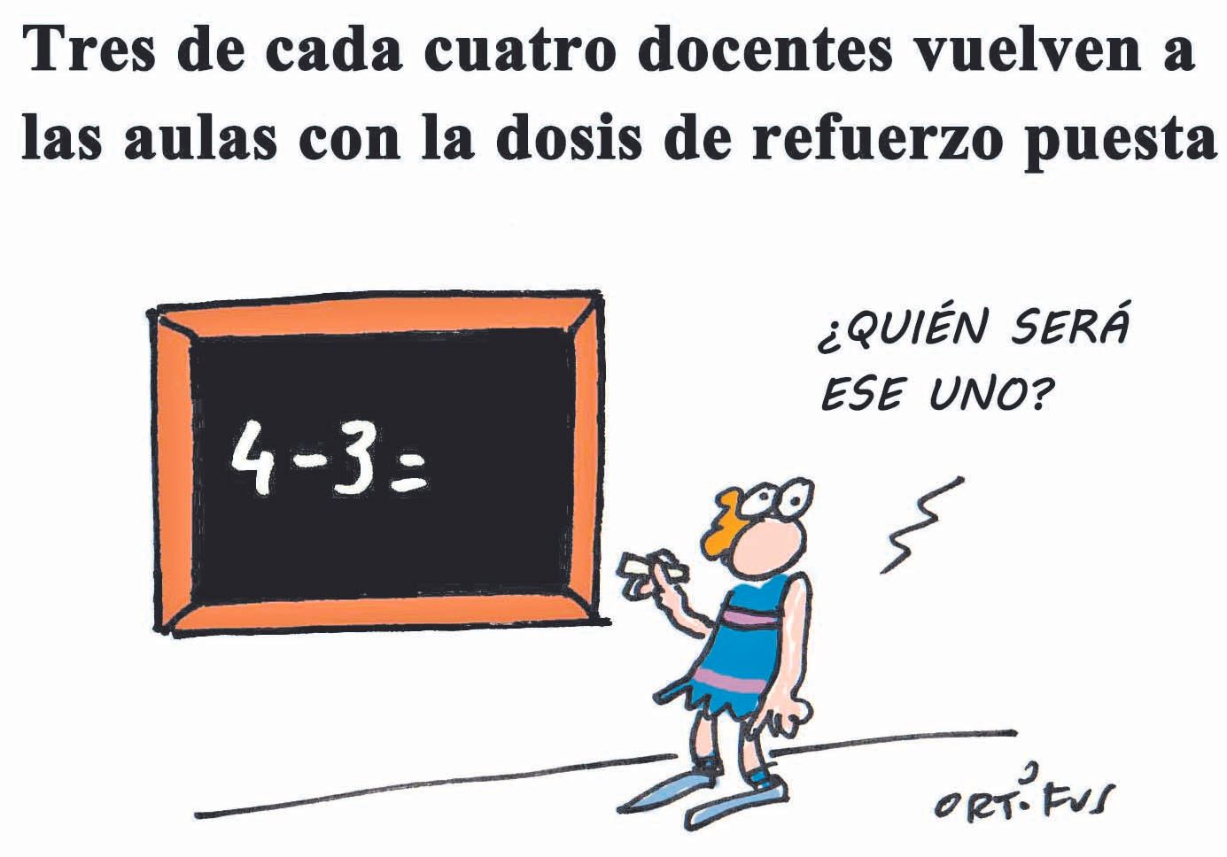 Tres de cada cuatro docentes vuelven a las aulas con la dosis de refuerzo puesta