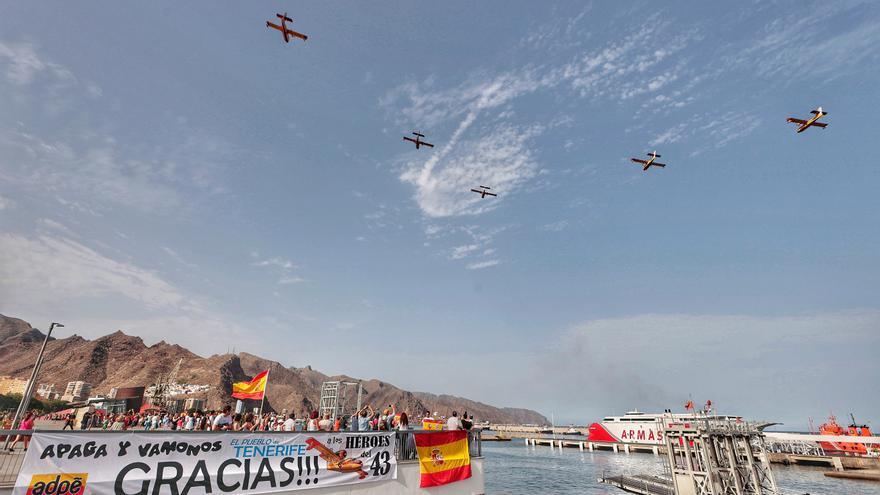 Tenerife agradece a los medios aéreos su lucha contra el incendio