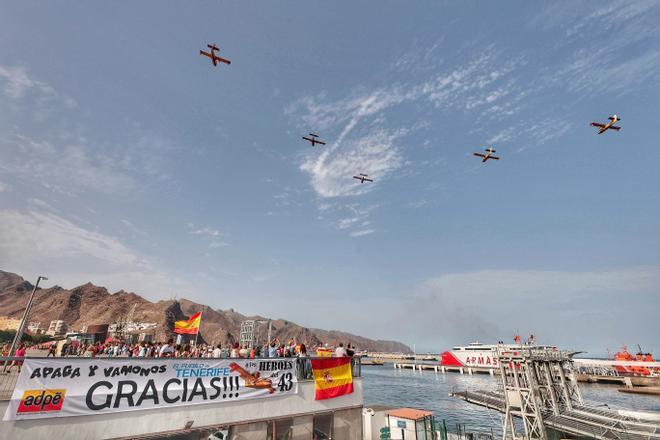 Tenerife agradece a los medios aéreos su lucha contra el incendio