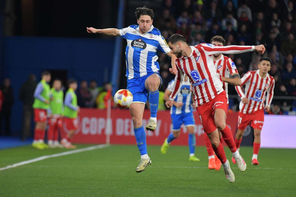 El Dépor cae con orgullo en el partido de Copa contra el Atlético de Madrid en Riazor