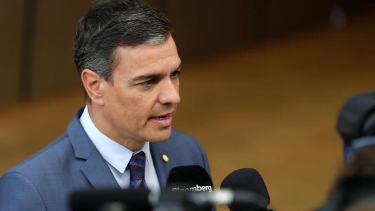 El presidente del Gobierno, Pedro Sánchez, llega a la reunión del Consejo Europeo de este 23 de junio de 2022 en Bruselas.