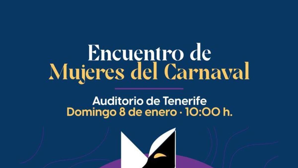 Cartel del encuentro de mujeres del Carnaval promovido por el documental Tras la máscara.