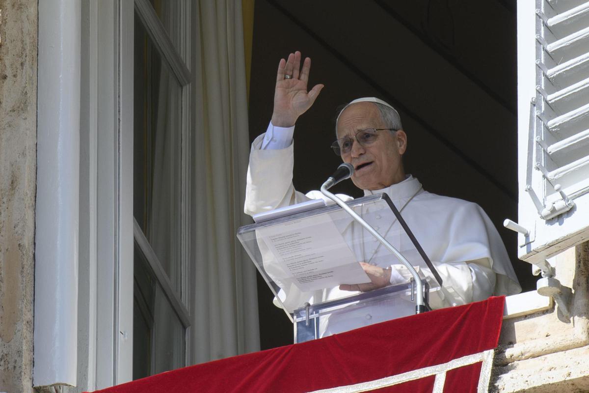 El Papa León XIV en la celebración del Ángelus el pasado 15 de febrero.