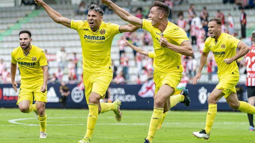 El Villarreal B remonta ante la UD Logroñés y está a un partido del ascenso a Segunda (3-1)