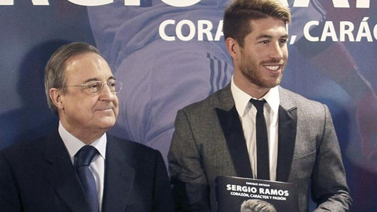 Florentino Pérez y Sergio Ramos, en una imagen de archivo