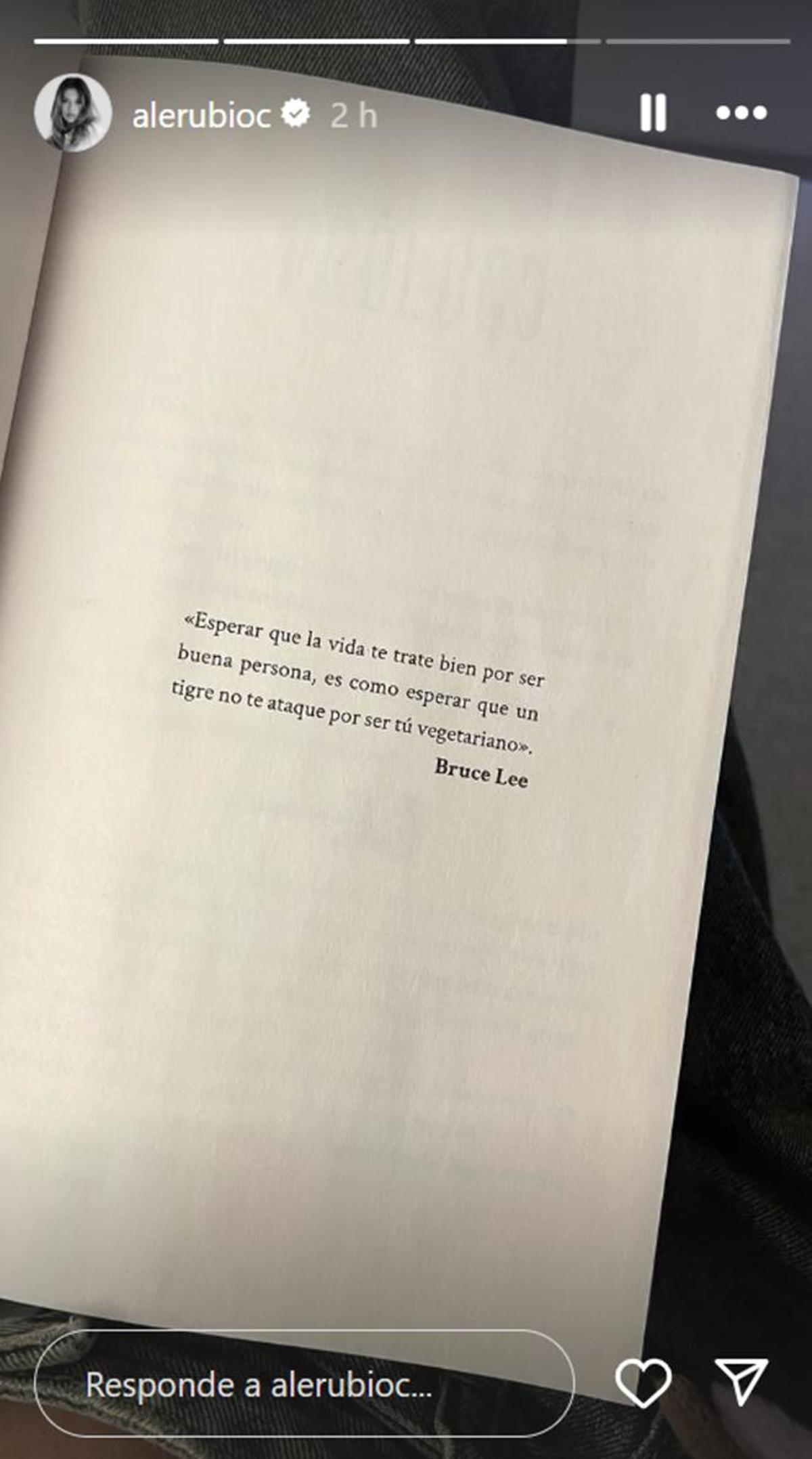 Captura de las historias de Alejandra Rubio