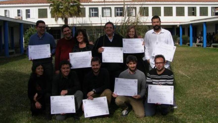 Foto de familia de los premiados.