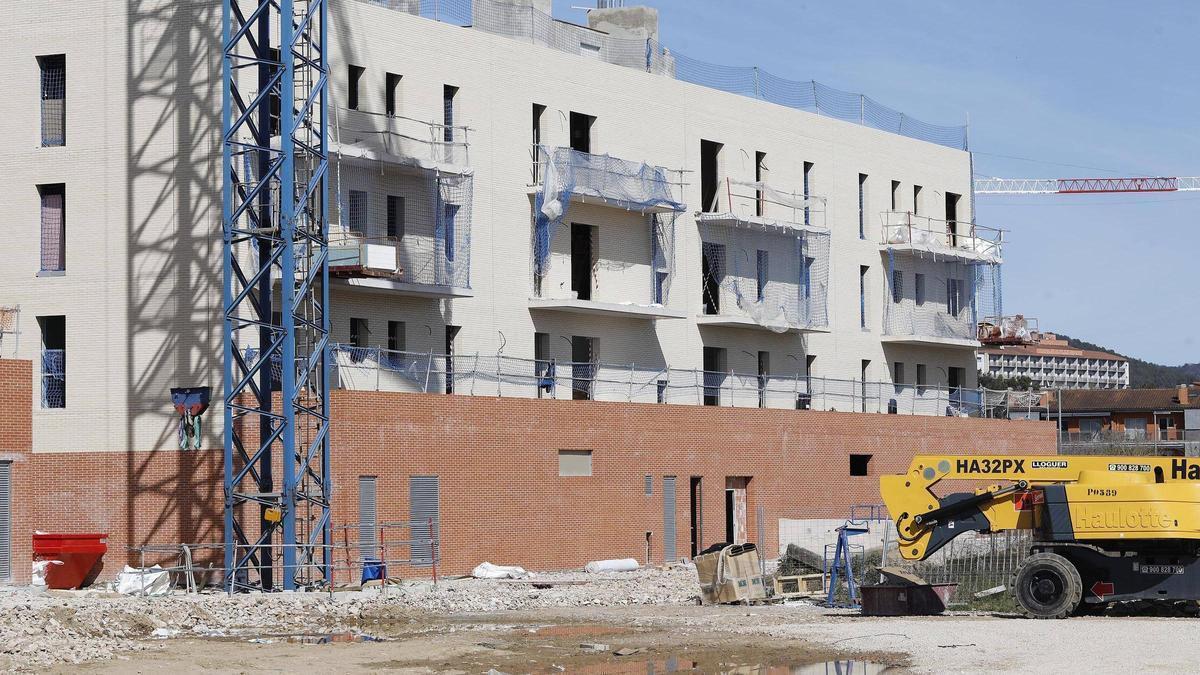 Habitatges en construcció al barri de Domeny, a principis d'aquest any.