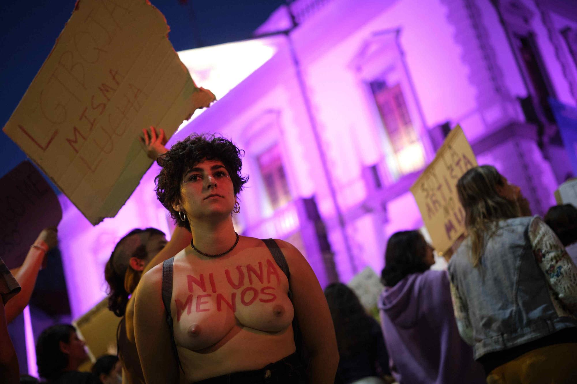 Manifestación por el 8M en Santa Cruz de Tenerife.